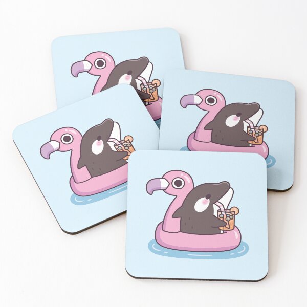 Item preview, Funny Orca Chilling With Flamingo Pool Float designed and sold by rustydoodle.