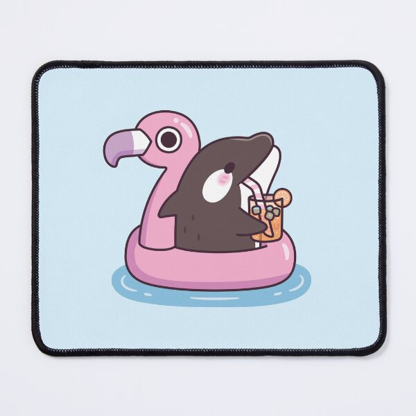 Item preview, Funny Orca Chilling With Flamingo Pool Float designed and sold by rustydoodle.