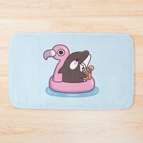 Item preview, Funny Orca Chilling With Flamingo Pool Float designed and sold by rustydoodle.