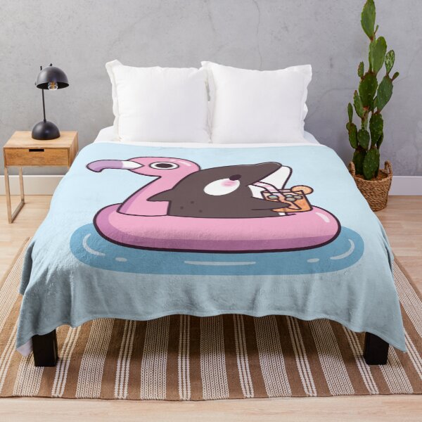Item preview, Funny Orca Chilling With Flamingo Pool Float designed and sold by rustydoodle.