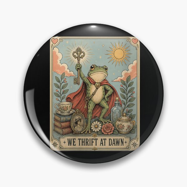 Item preview, We Thrift at Dawn Vintage Frog Thrifting Humor designed and sold by DuneHaicna.