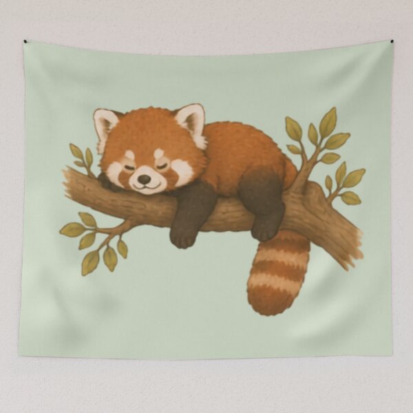 Item preview, Tree Top Red Panda Nap designed and sold by MellowMunchkins.