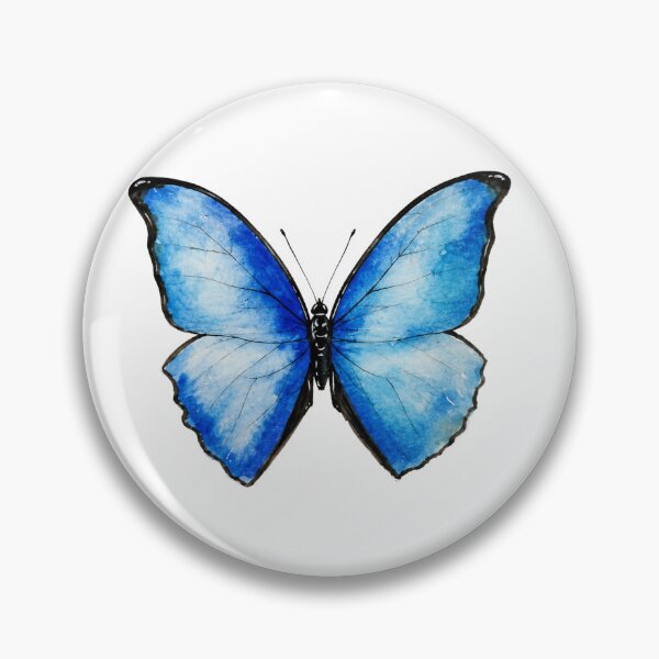 Item preview, Vibrant Blue Morpho Butterfly Watercolor designed and sold by Mvicen.