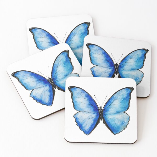 Item preview, Vibrant Blue Morpho Butterfly Watercolor designed and sold by Mvicen.