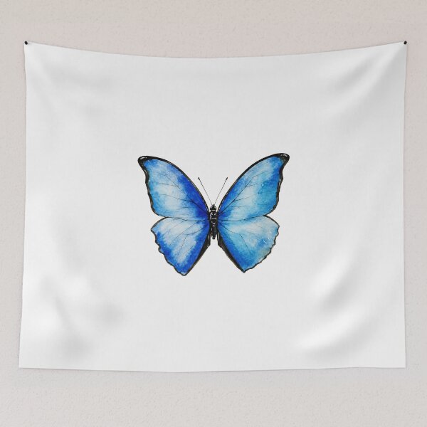 Item preview, Vibrant Blue Morpho Butterfly Watercolor designed and sold by Mvicen.
