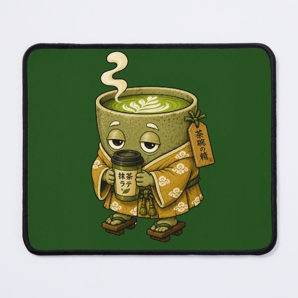 Item preview, Matcha Bowl Tsukumogami | Japanese Yokai Drinking Matcha Latte designed and sold by TheTrendsDesk.