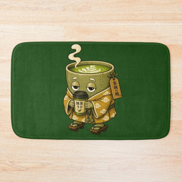 Item preview, Matcha Bowl Tsukumogami | Japanese Yokai Drinking Matcha Latte designed and sold by TheTrendsDesk.