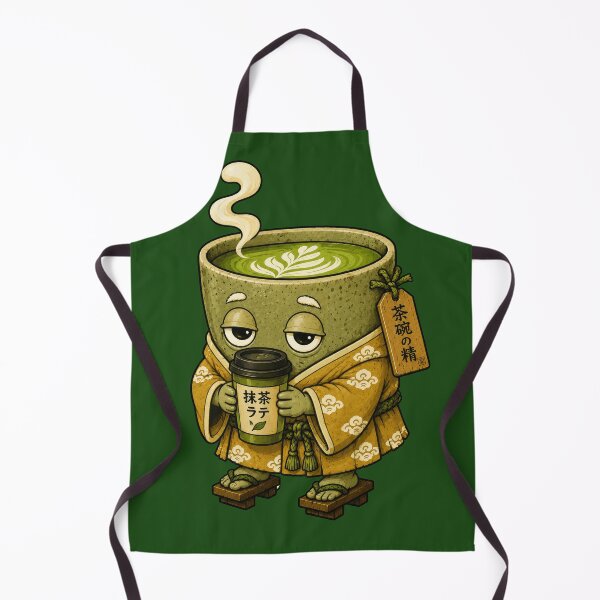 Item preview, Matcha Bowl Tsukumogami | Japanese Yokai Drinking Matcha Latte designed and sold by TheTrendsDesk.