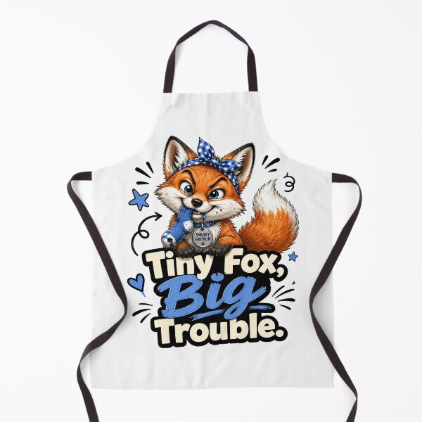 Item preview, Tiny Fox Big Trouble – Funny Sneaky Gremlin Fox designed and sold by alw951.