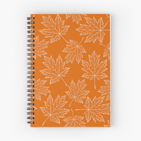Item preview, Orange and White Maple Leaf Pattern designed and sold by SolGalaxyDesign.