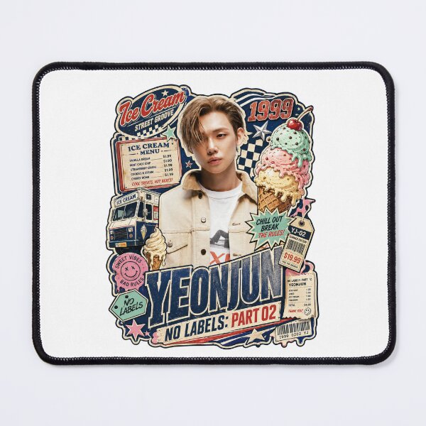 Item preview, Yeonjun Ice Cream Funk Rock Vibe Fan Art designed and sold by Valeree Store.