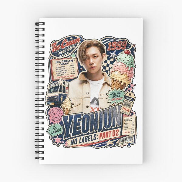 Item preview, Yeonjun Ice Cream Funk Rock Vibe Fan Art designed and sold by Valeree Store.