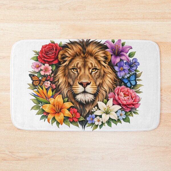 Item preview, lion with flowers designed and sold by karlosss.