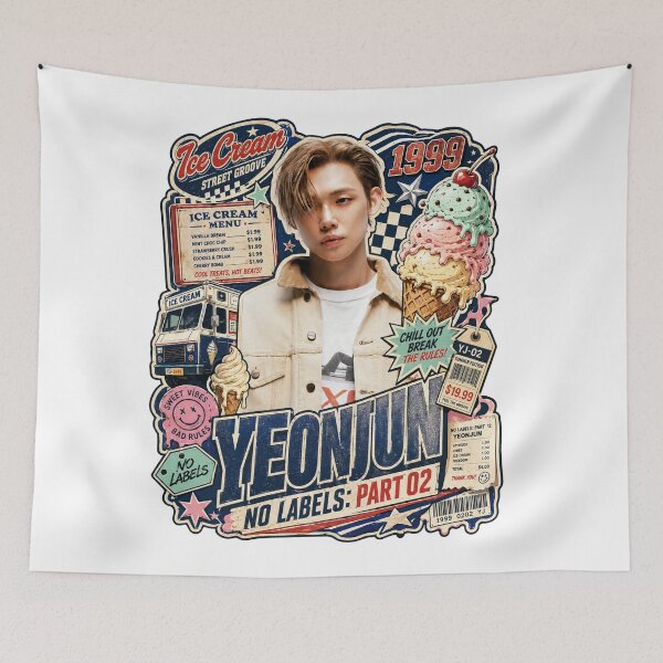 Item preview, Fan art de Yeonjun con temática de helado y funk rock designed and sold by Valeree Store.