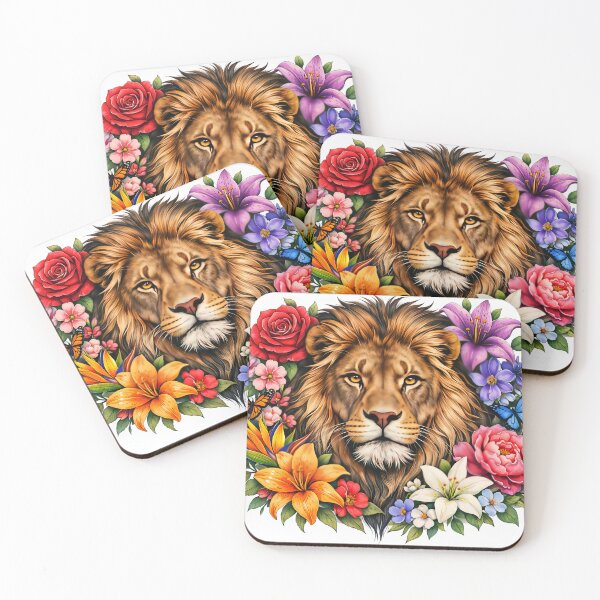 Item preview, lion with flowers designed and sold by karlosss.
