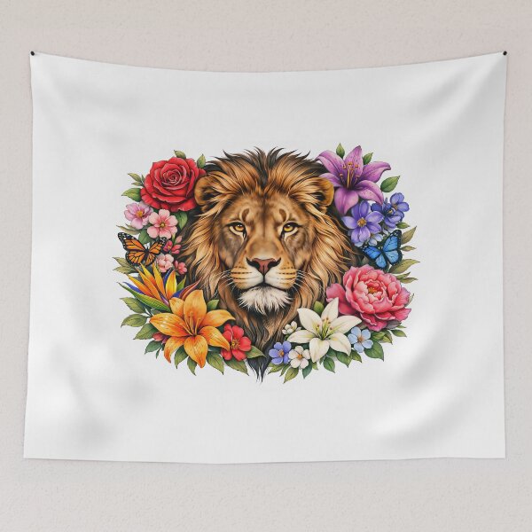 Item preview, lion with flowers designed and sold by karlosss.