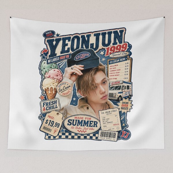 Item preview,  Yeonjun No Labels Retro Sundae Graphic Art designed and sold by Valeree Store.