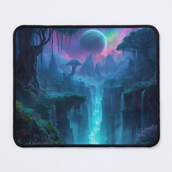 Item preview, Luminous Abyss Forest Alien Planet Landscape designed and sold by Luminous Wilds.