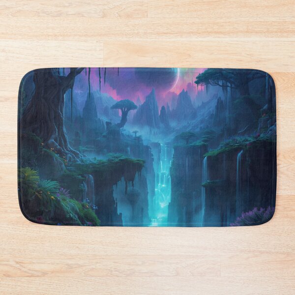 Item preview, Luminous Abyss Forest Alien Planet Landscape designed and sold by Luminous Wilds.