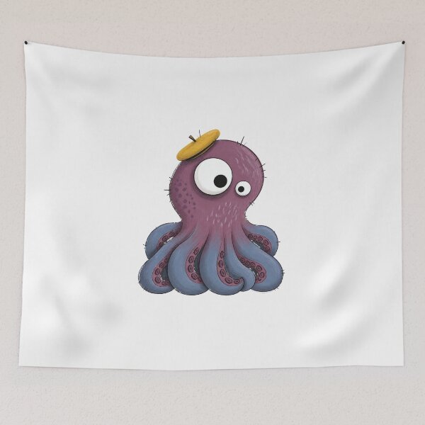 Item preview, Octopus in a Mustard Beret designed and sold by The-Art-of-D.