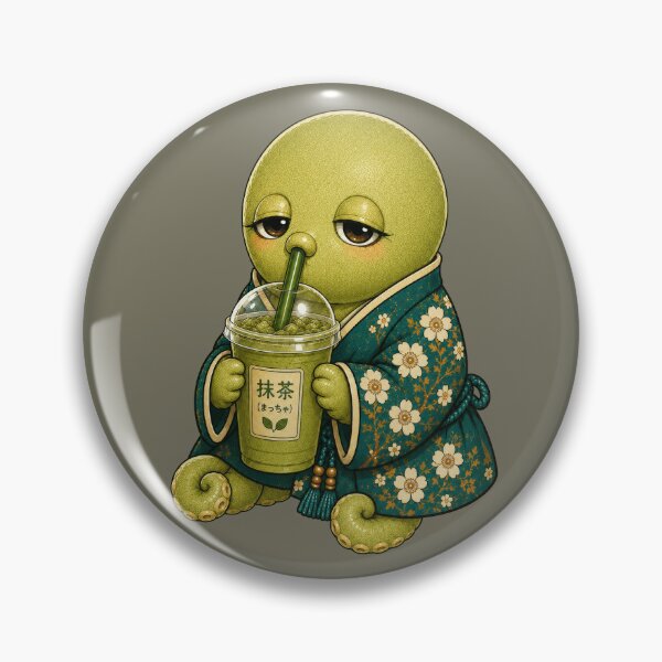 Item preview, Octopus Drinking Matcha | Japanese Kimono Sea Creature designed and sold by TheTrendsDesk.