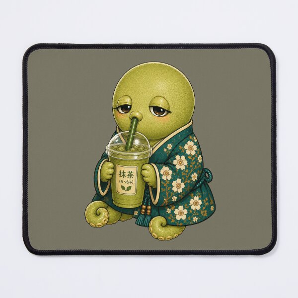 Item preview, Octopus Drinking Matcha | Japanese Kimono Sea Creature designed and sold by TheTrendsDesk.