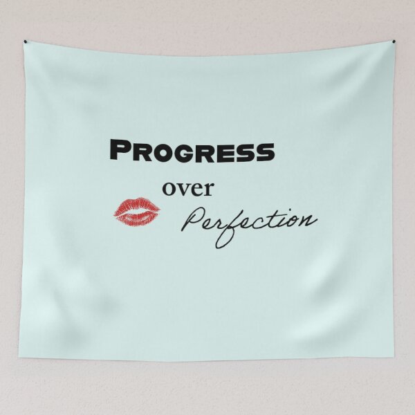 Item preview, Progress Over Perfection - Motivational Typography Design designed and sold by Palette & Hue.