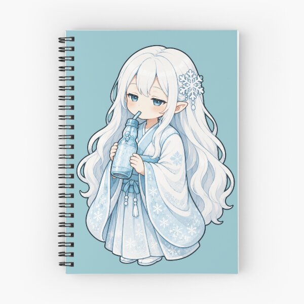 Item preview, Yuki-onna Drinking Ramune | Japanese Snow Woman with Marble Soda designed and sold by TheTrendsDesk.