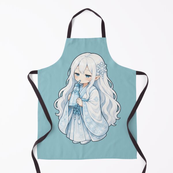 Item preview, Yuki-onna Drinking Ramune | Japanese Snow Woman with Marble Soda designed and sold by TheTrendsDesk.