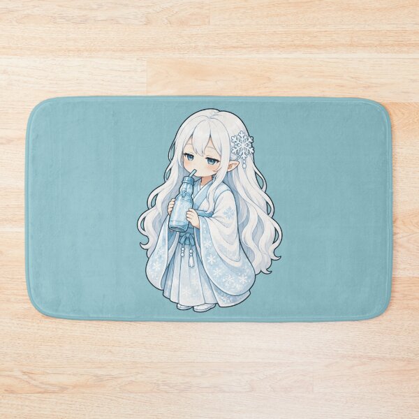 Item preview, Yuki-onna Drinking Ramune | Japanese Snow Woman with Marble Soda designed and sold by TheTrendsDesk.