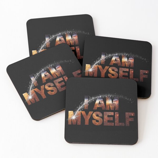 Item preview, I Am Myself Galaxy Typography Inspirational Motivation designed and sold by DuneHaicna.