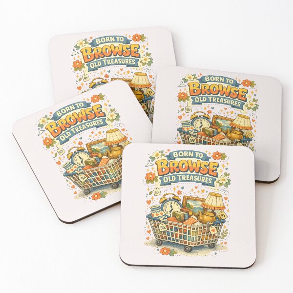 Item preview, Born to Browse Old Treasures – Vintage Thrift Shopping Art designed and sold by inkoutninja.