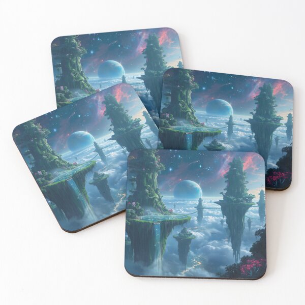 Item preview, Floating Mountain Alien Ecosystem Fantasy Landscape designed and sold by Luminous Wilds.