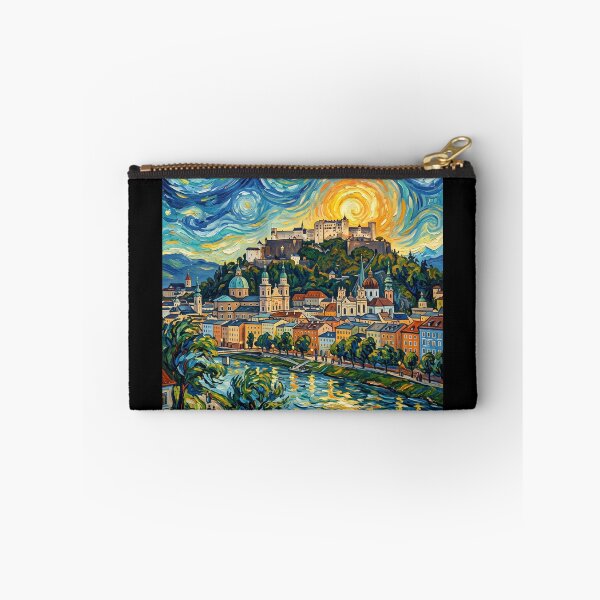 Item preview, Salzburg Austria Vintage Travel Poster designed and sold by dudelinart.