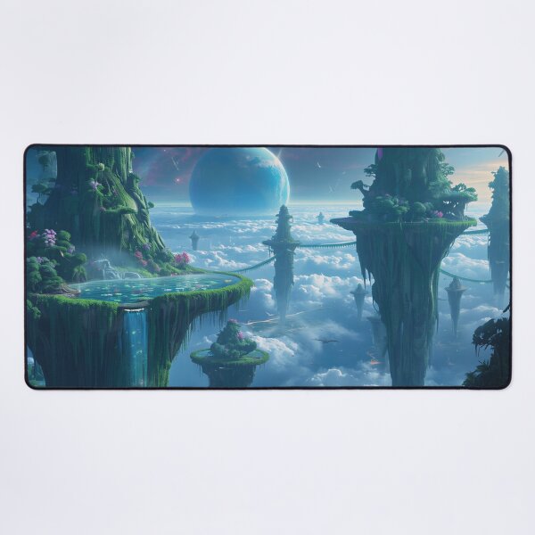 Item preview, Floating Mountain Alien Ecosystem Fantasy Landscape designed and sold by Luminous Wilds.