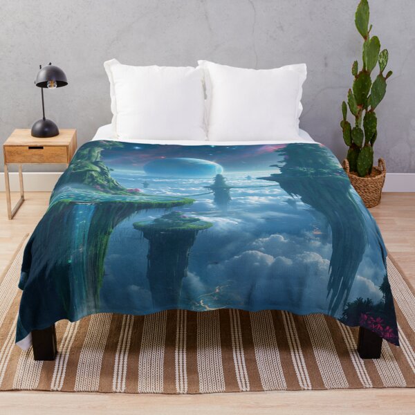 Item preview, Floating Mountain Alien Ecosystem Fantasy Landscape designed and sold by Luminous Wilds.