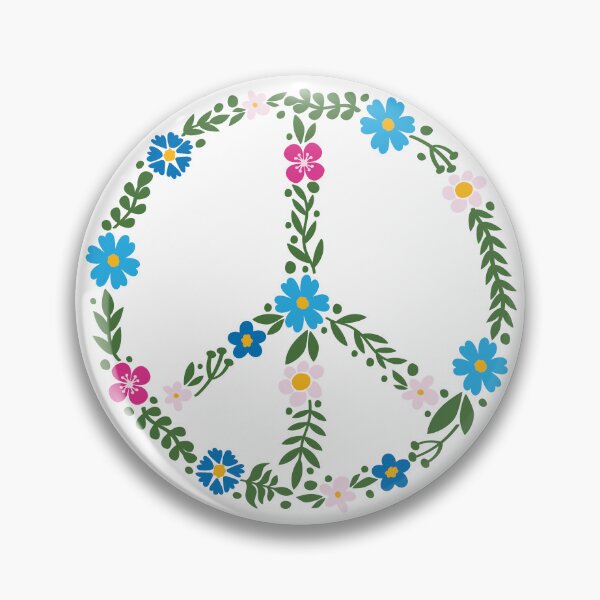 Item preview, Boho Floral Peace Sign designed and sold by chyzh-arts.