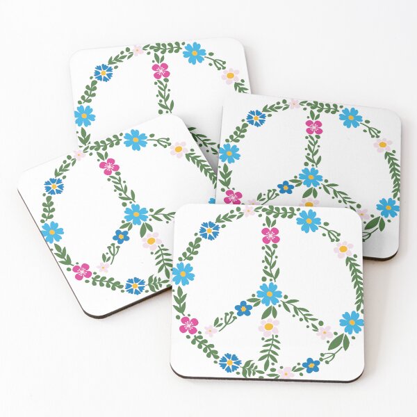 Item preview, Boho Floral Peace Sign designed and sold by chyzh-arts.