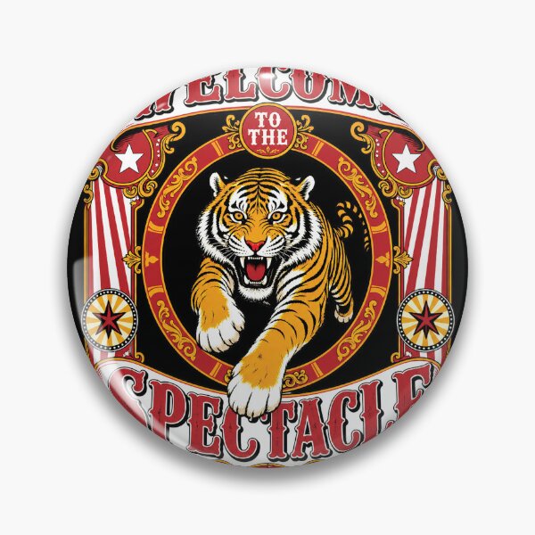 Item preview, Welcome To The Spectacle Tiger Shirt, Vintage Circus Graphic Tee, Carnival Retro T-Shirt, Maximalist Fairground Shirt, Roaring Tiger Art Tee, Ringmaster Style Gift, Bold Statement Fashion designed and sold by KAYJAY DESIGNS.