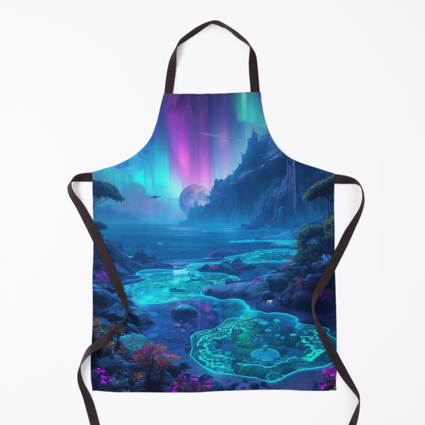 Item preview, Neon Twilight Ocean Alien Fantasy Landscape designed and sold by Luminous Wilds.