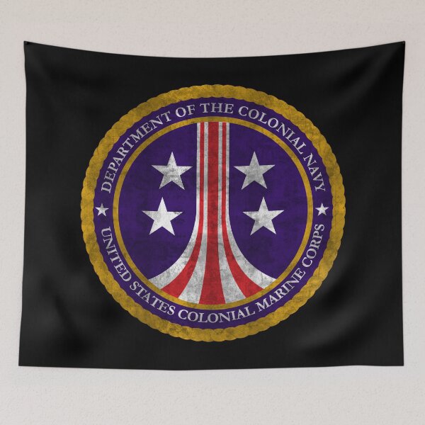 Item preview, Colonial Marines emblem distressed designed and sold by BRU Design.