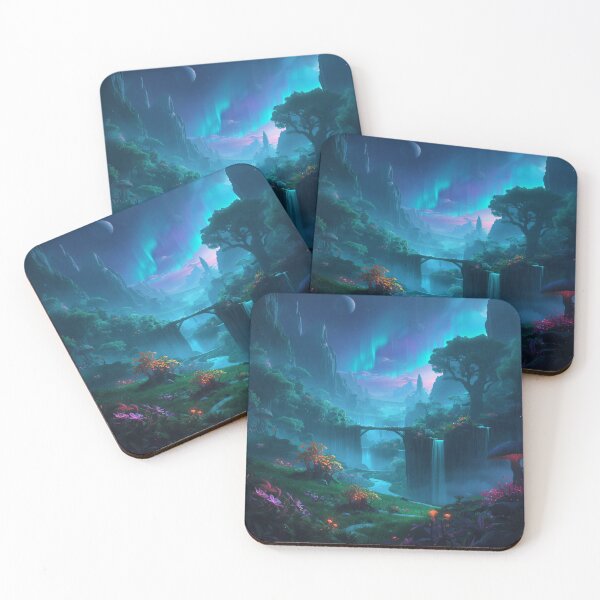Item preview, Eternal Glowroot Valley Alien Forest Landscape designed and sold by Luminous Wilds.