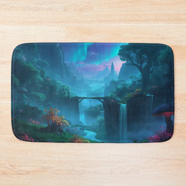 Item preview, Eternal Glowroot Valley Alien Forest Landscape designed and sold by Luminous Wilds.