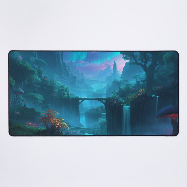 Item preview, Eternal Glowroot Valley Alien Forest Landscape designed and sold by Luminous Wilds.