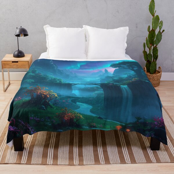 Item preview, Eternal Glowroot Valley Alien Forest Landscape designed and sold by Luminous Wilds.