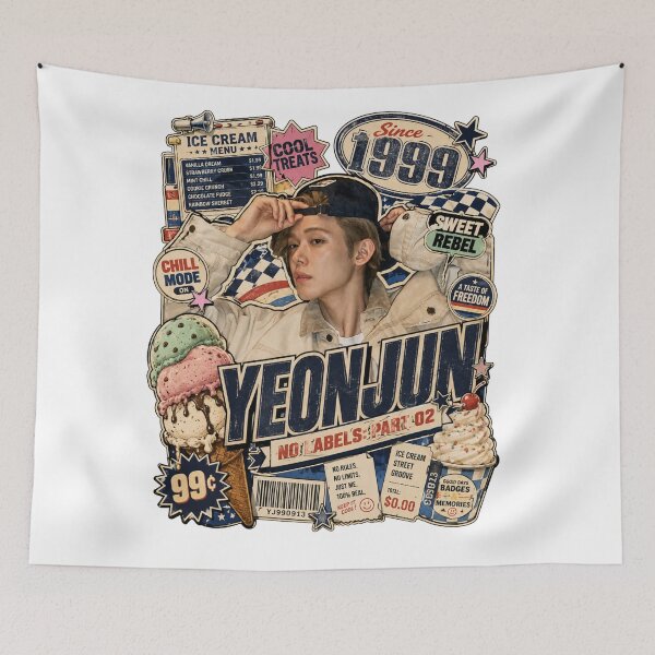 Item preview, Yeonjun Solo Stripped Back Minimalist Portrait designed and sold by Valeree Store.