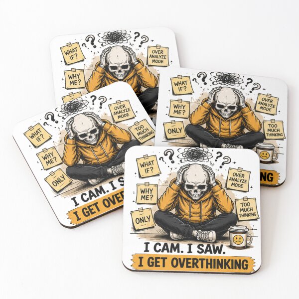 Item preview, I Came I Saw I Got Overthinking Skeleton Laptop Funny Gothic Meme Design designed and sold by Mystic & Celestial Art.