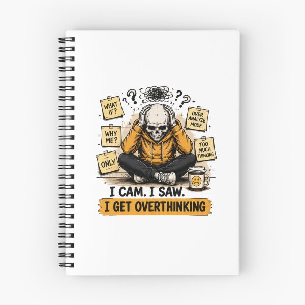 Item preview, I Came I Saw I Got Overthinking Skeleton Laptop Funny Gothic Meme Design designed and sold by Mystic & Celestial Art.