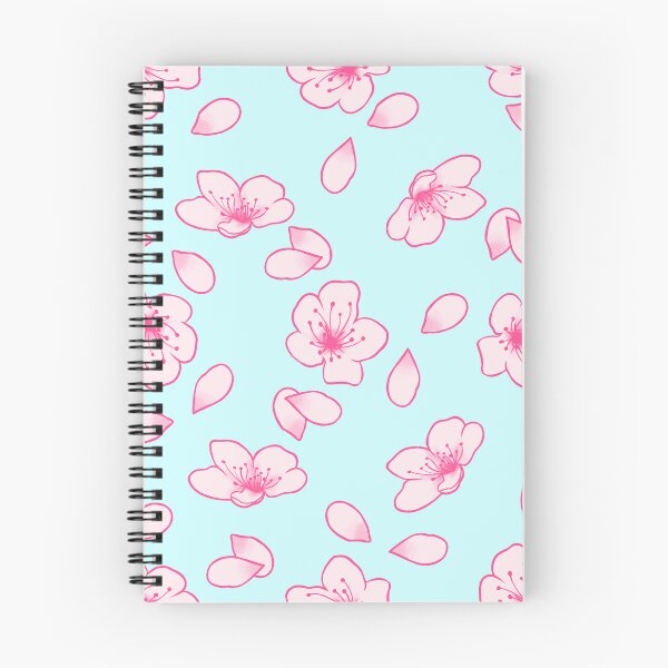 Item preview, Light Blue and Pink Cherry Blossom Pattern designed and sold by SolGalaxyDesign.