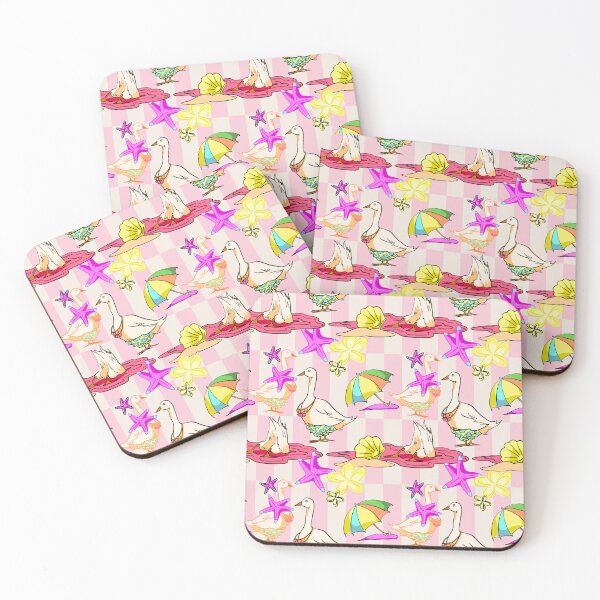 Item preview, Whimsical Summer Beach Duck Seamless Pattern designed and sold by zanaxxer.